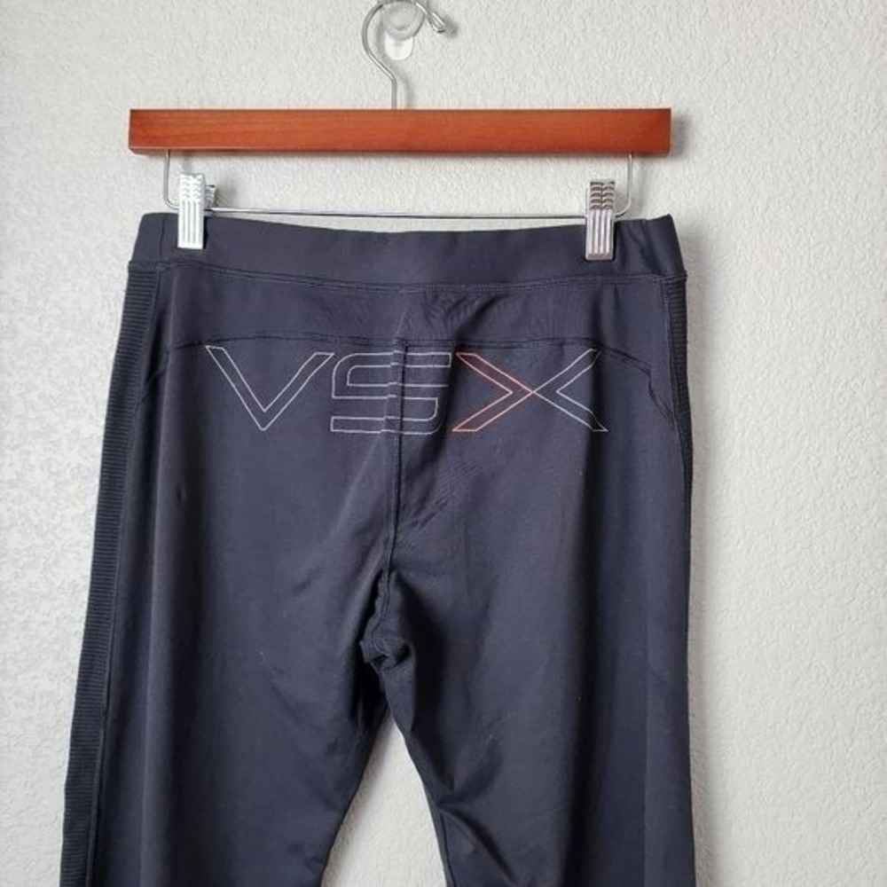 VICTORIAS SECRET VSX Y2K Grey Stretch Flare Pants Logo Booty Pull On M - Picture 4 of 8
